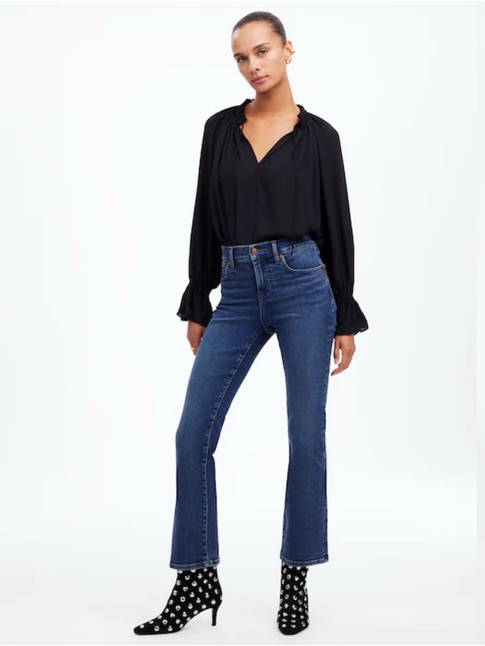 NWT Madewell Tall Kick Out Crop Jeans